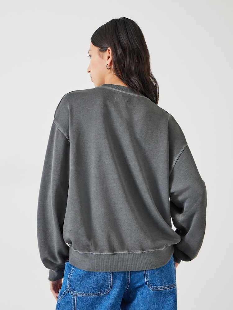 Hush Grey 100% Cotton Seona Star Sweatshirt - Image 2 of 5