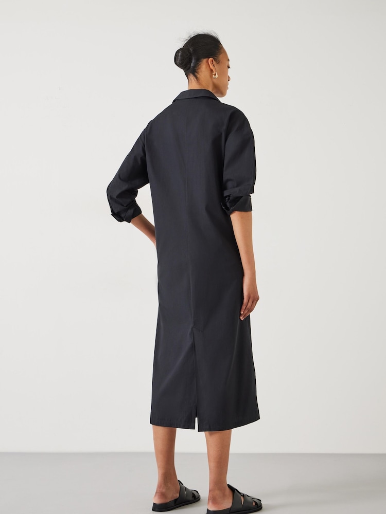 Hush Black 100% Cotton Freddie Maxi Shirt Dress - Image 2 of 5