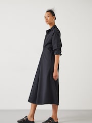 Hush Black 100% Cotton Freddie Maxi Shirt Dress - Image 3 of 5
