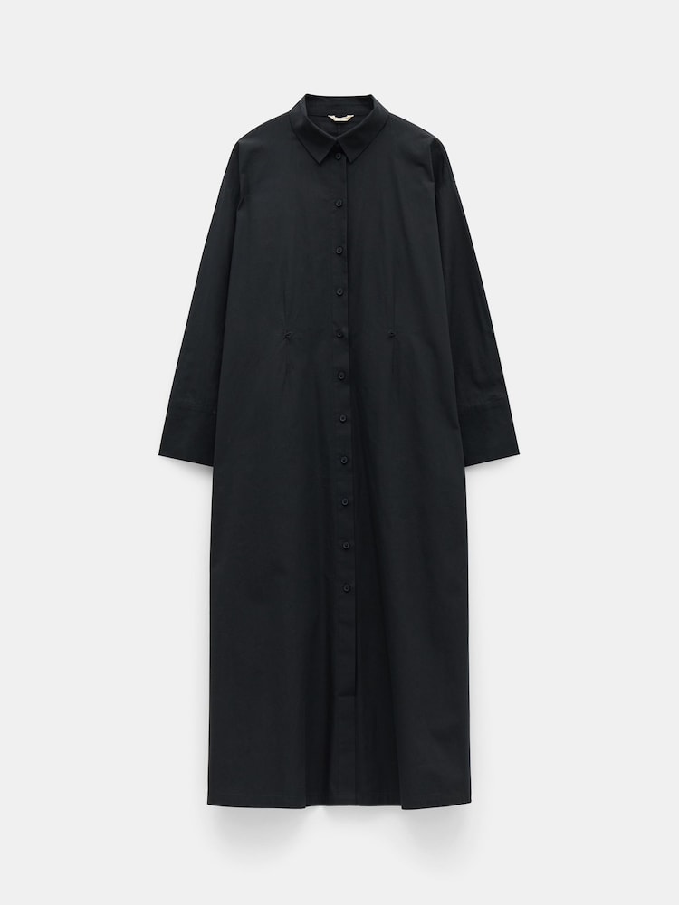 Hush Black 100% Cotton Freddie Maxi Shirt Dress - Image 5 of 5