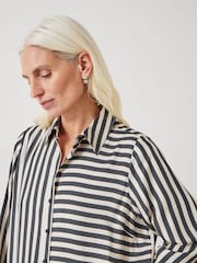 Hush Black Aida Stripe Midi Dress - Image 5 of 6