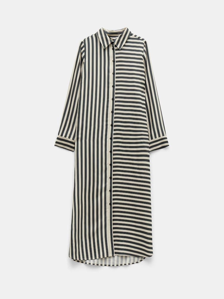 Hush Black Aida Stripe Midi Dress - Image 6 of 6