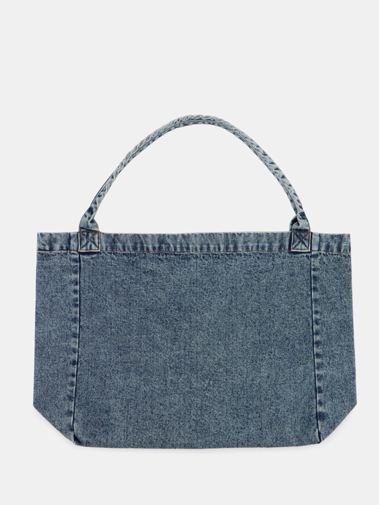 Hush Blue Britney Denim 100% Cotton Tote Bag - Image 2 of 3