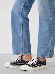 Hush Black Finley Canvas Trainers - Image 1 of 5