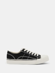 Hush Black Finley Canvas Trainers - Image 2 of 5