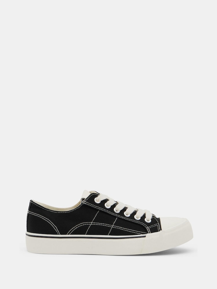 Hush Black Finley Canvas Trainers - Image 2 of 5