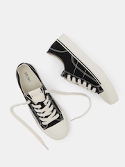 Hush Black Finley Canvas Trainers - Image 5 of 5