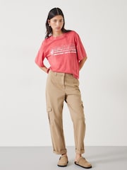 Hush Red Cole Star Boxy 100% Cotton T-Shirt - Image 3 of 5