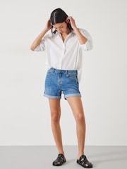 Hush Blue Chrome Denim Shorts - Image 3 of 5