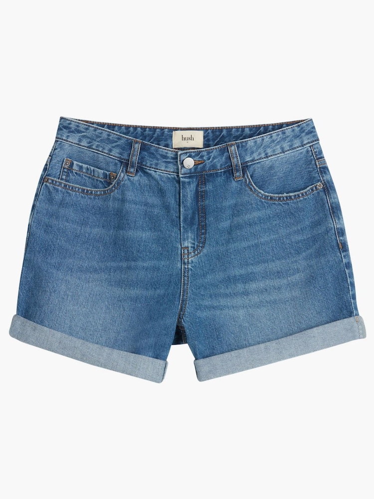 Hush Blue Chrome Denim Shorts - Image 5 of 5