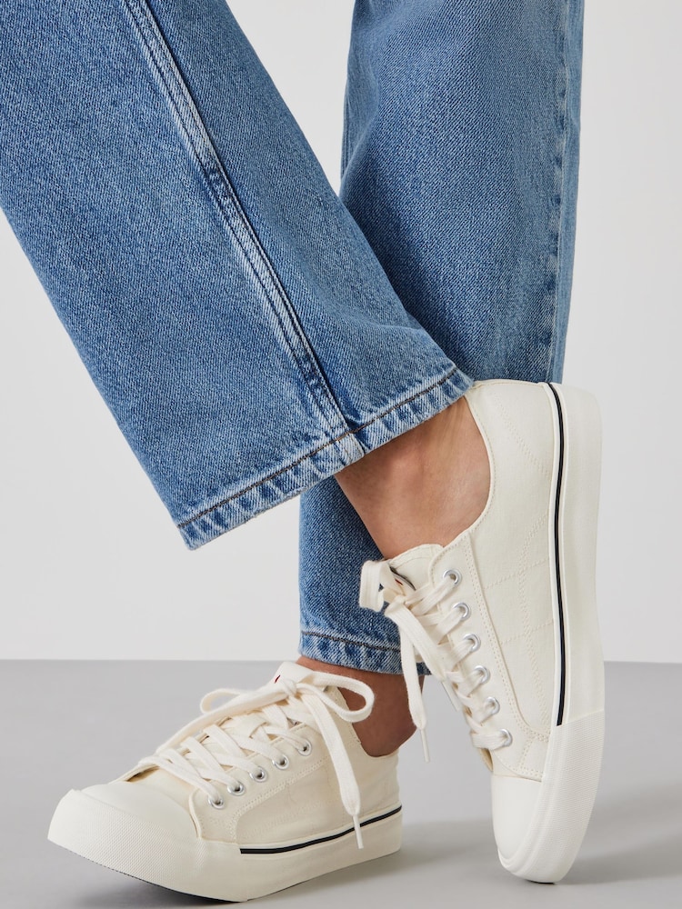 Hush Cream Finley Canvas Trainers - Image 1 of 5