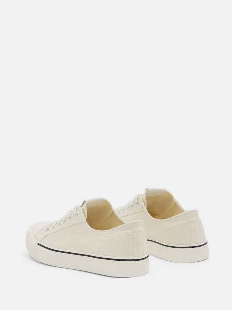 Hush Cream Finley Canvas Trainers - Image 3 of 5