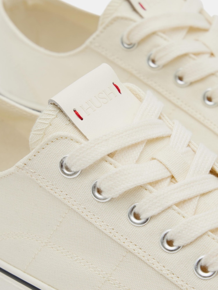 Hush Cream Finley Canvas Trainers - Image 4 of 5