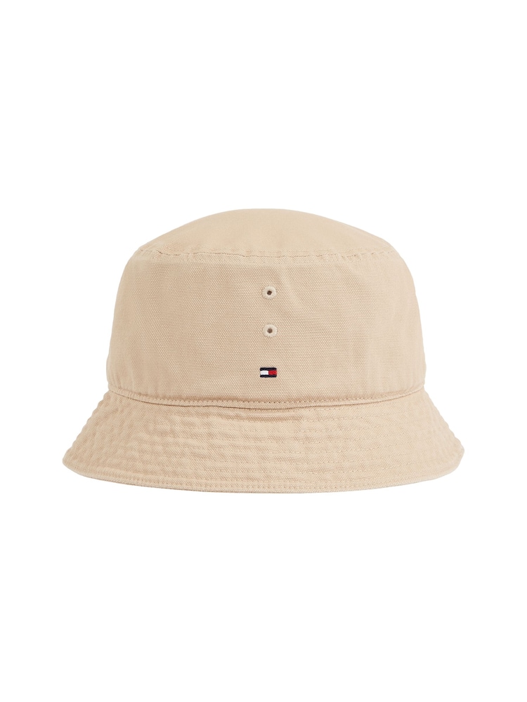 Tommy Hilfiger Cream Monotype Soft 100% Cotton Bucket Hat - Image 3 of 3