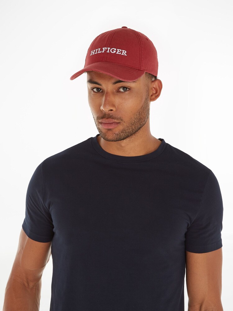 Tommy Hilfiger Red Monotype Logo Cap - Image 1 of 3