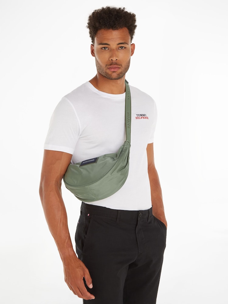 Tommy Hilfiger Green Summer Crescent Crossbody Bag - Image 2 of 4 Tommy Hilfiger Green Summer Crescent Crossbody Bag - Image 2 of 4