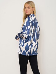 Society 8 Blue Delilah Geo Print Shirt - Image 2 of 4
