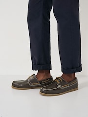 Crew Clothing Brown Austell Leather Deck Shoes - Image 2 of 5
