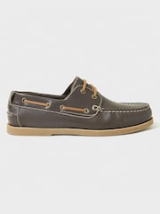 Crew Clothing Brown Austell Leather Deck Shoes - Image 3 of 5