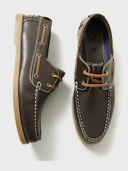 Crew Clothing Brown Austell Leather Deck Shoes - Image 5 of 5