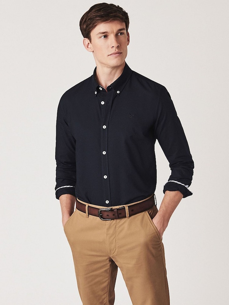 Crew Clothing Blue 100% Cotton Classic Shirt - Image 1 of 6