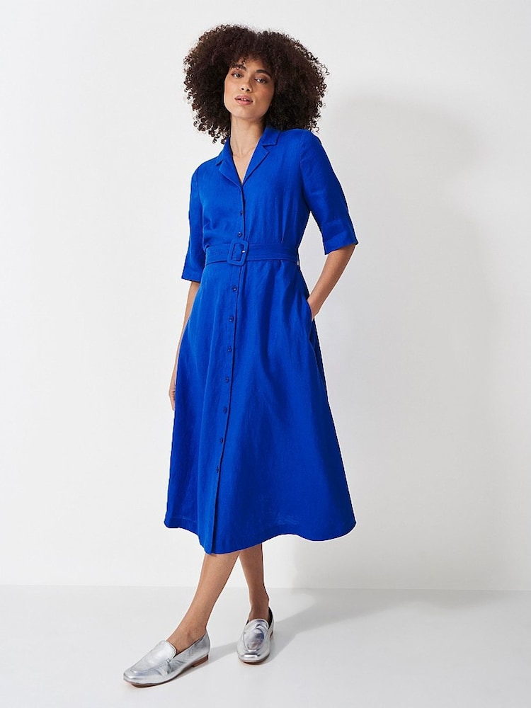 Crew Clothing Belted Linen Shirt Dress - Image 1 of 4