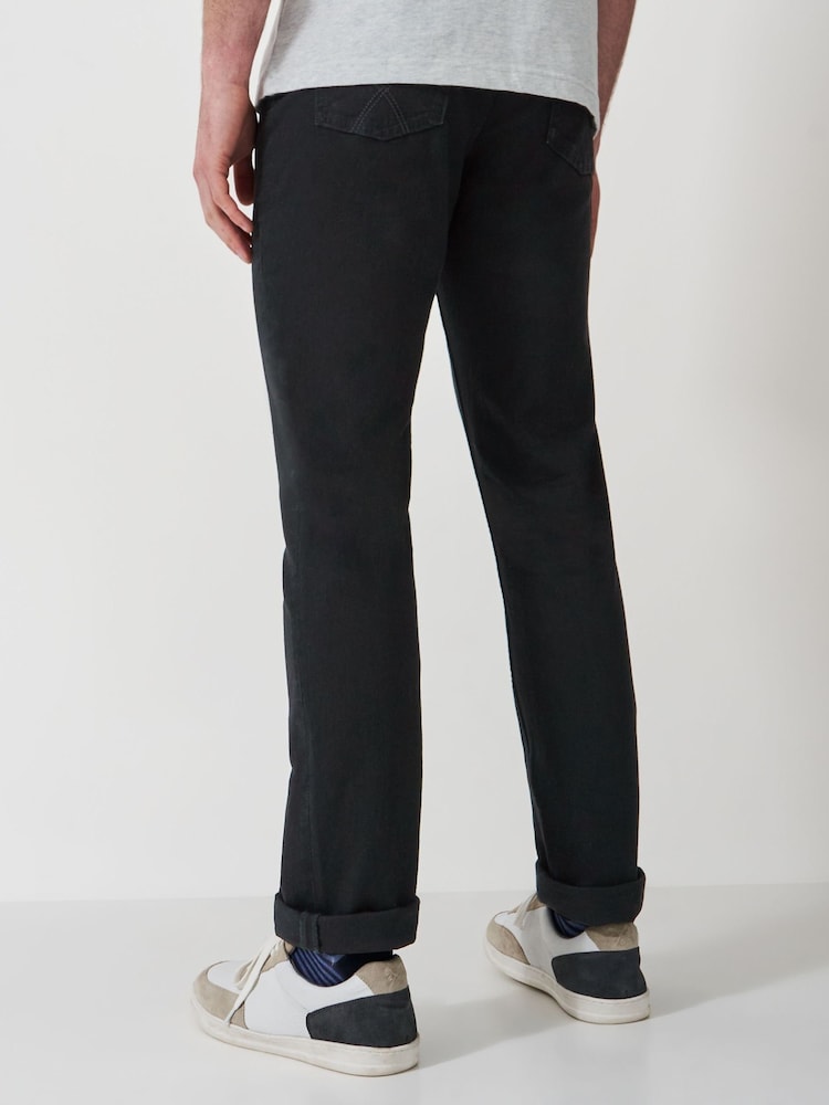 Crew Clothing Black Parker Straight Jeans - Image 2 of 5