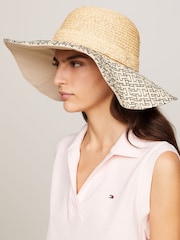 Tommy Hilfiger Cream Beach Summer Straw Hat - Image 1 of 3