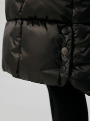 Clarks Black Girls Longline Padded Coat - Image 11 of 17
