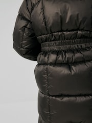 Clarks Black Girls Longline Padded Coat - Image 5 of 17