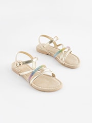 Gold Rainbow Strappy Occasion Sandals - Image 1 of 5