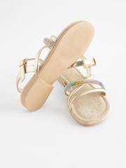 Gold Rainbow Strappy Occasion Sandals - Image 3 of 5