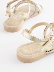 Gold Rainbow Strappy Occasion Sandals - Image 5 of 5