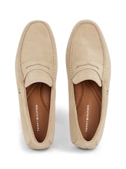 Tommy Hilfiger Cream Casual Suede Driver Shoes - Image 2 of 4