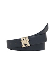 Tommy Hilfiger Blue Logo Badge 3.0 Belt - Image 1 of 3