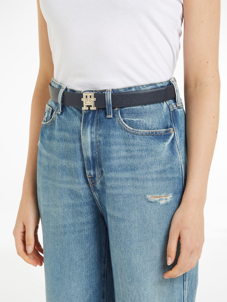 Tommy Hilfiger Blue Logo Badge 3.0 Belt - Image 3 of 3