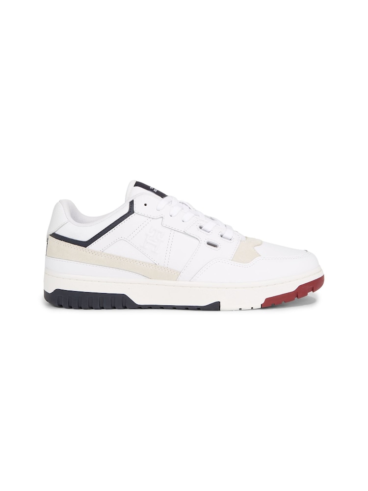 Tommy Hilfiger White Basket Street Low Top Sneakers - Image 2 of 4