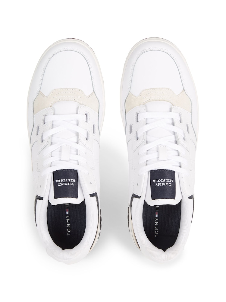 Tommy Hilfiger White Basket Street Low Top Sneakers - Image 4 of 4