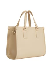 Tommy Hilfiger Cream Monotype Mini Tote - Image 3 of 4