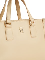 Tommy Hilfiger Cream Monotype Mini Tote - Image 4 of 4