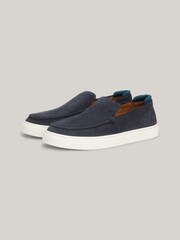 Tommy Hilfiger Blue Casual Hilfiger Suede Loafers - Image 1 of 5