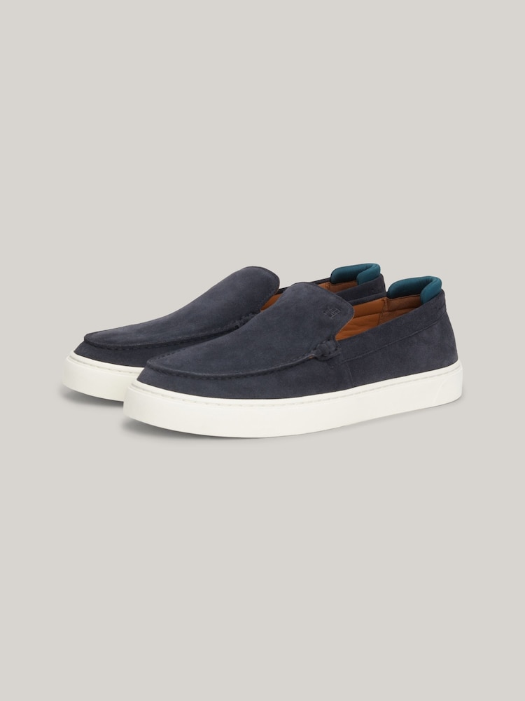 Tommy Hilfiger Blue Casual Hilfiger Suede Loafers - Image 1 of 5