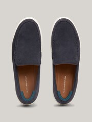 Tommy Hilfiger Blue Casual Hilfiger Suede Loafers - Image 2 of 5