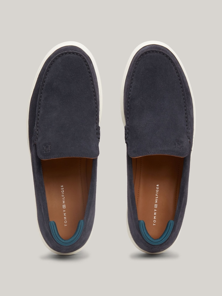 Tommy Hilfiger Blue Casual Hilfiger Suede Loafers - Image 2 of 5