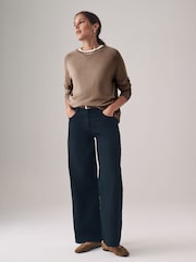 The Set Mink/Black 2 Pack Fine Knit Crew Neck Jumpers - Image 3 of 7