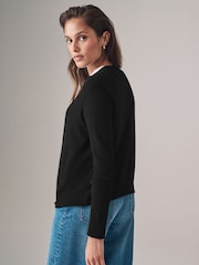 The Set Black/Grey Marl/Mink 3 Pack Fine Knit Button Through Cardigans - Image 4 of 5