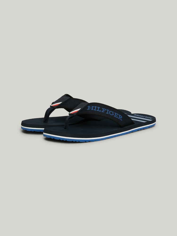 Tommy Hilfiger Blue Sporty Hilfiger Beach Sandals - Image 2 of 6 Tommy Hilfiger Blue Sporty Hilfiger Beach Sandals - Image 2 of 6