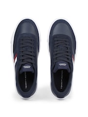 Tommy Hilfiger Blue Stripe Leather Sneakers - Image 3 of 4