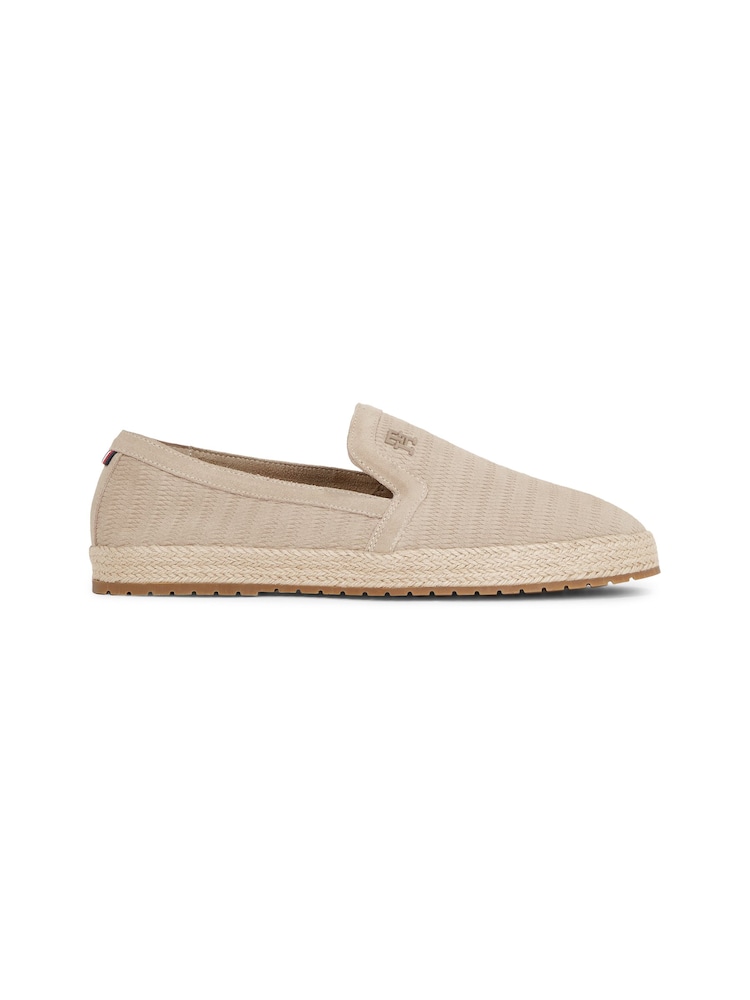 Tommy Hilfiger Cream Classic Suede Shoes - Image 1 of 4
