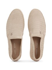 Tommy Hilfiger Cream Classic Suede Shoes - Image 3 of 4